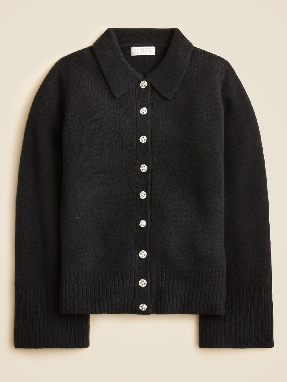 NWT J.Crew Milano-stitch Cinched-waist Cardigan with embellished buttons